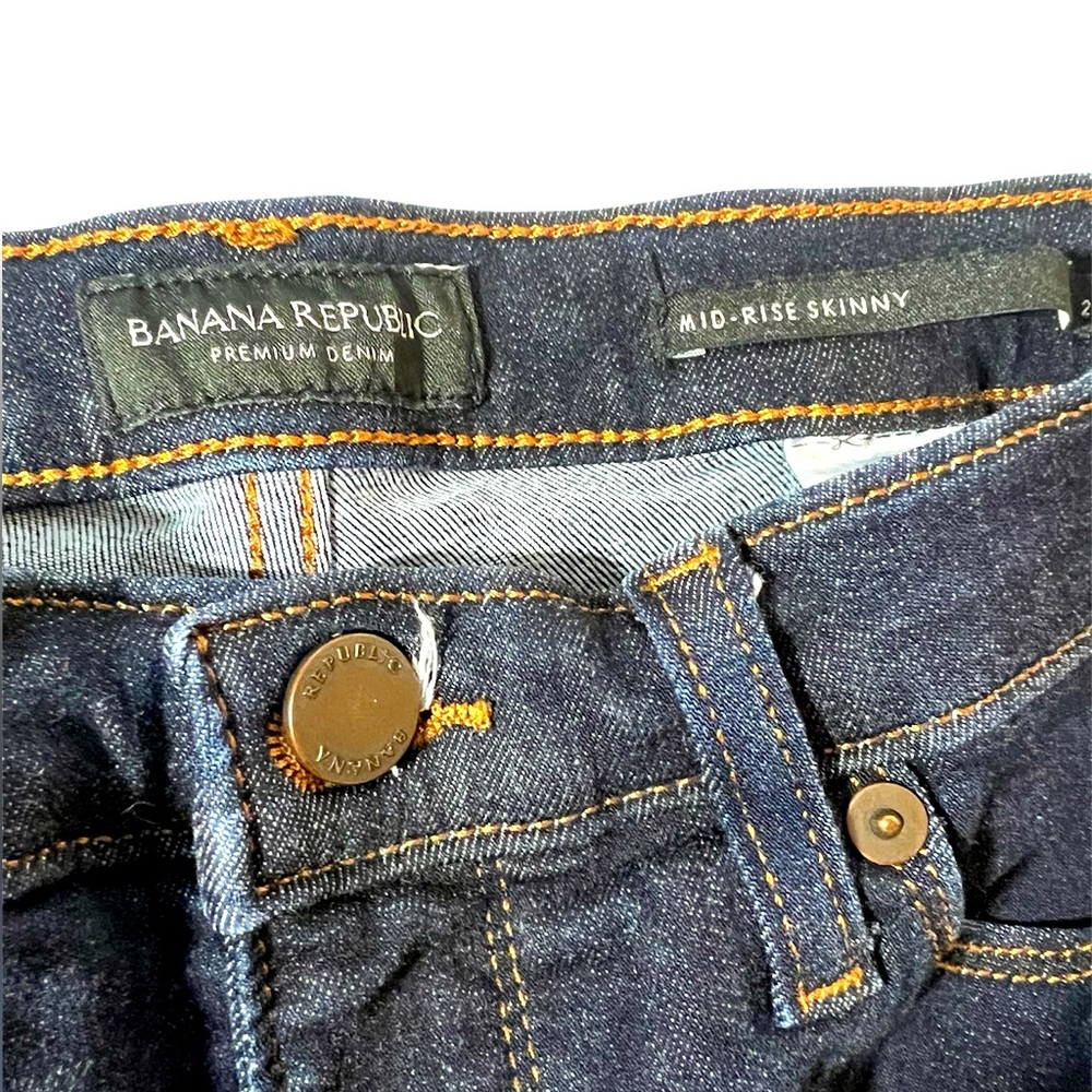 Banana Republic Dark Blue Denim  Skinny Jeans Size 27L